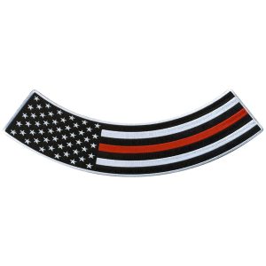 Thin Red Line 12” X 3” Bottom Rocker Patch
