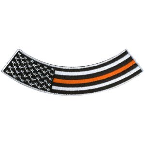 This Orange Line 4” X 1” Bottom Rocker Patch