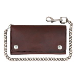Tri-Fold w 13 card slots Crazy Horse Brown Wallet