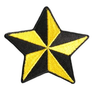 Yellow Nautical Star 2 x 2 Patch