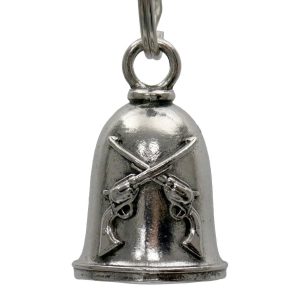 MLB9087 Crossed Pistols Motorcycle Good Luck Bell