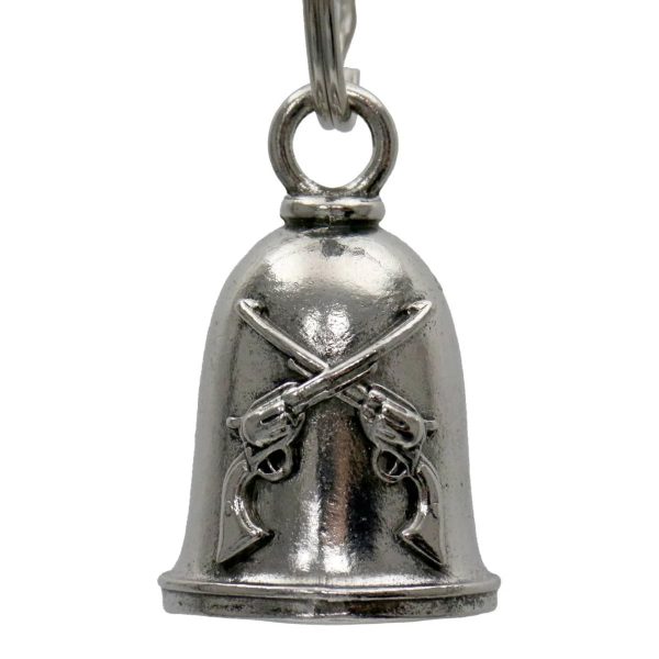 MLB9087 Crossed Pistols Motorcycle Good Luck Bell