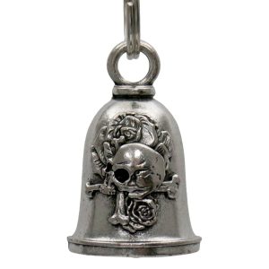 MLB9134 Rose Skull Motorcycle Good Luck Bell
