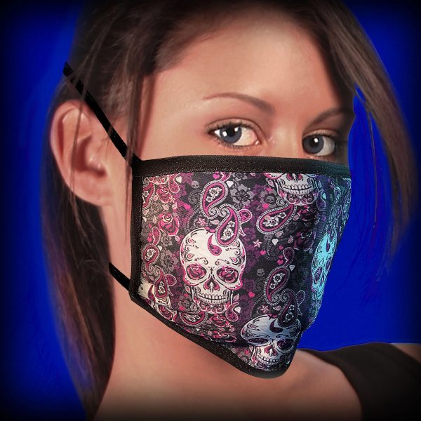 FMD1011 Paisley Skull Face Mask