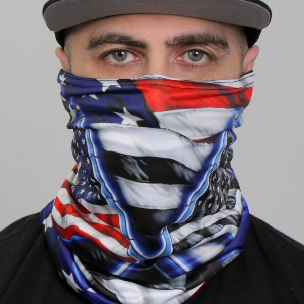 HWN2031 Blue Line Flag Neck Gaiter