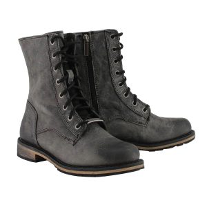 Men's Antique Black Lace-Up High-Rise Boots MBM9065