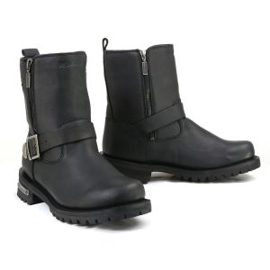 Men's Black Afterburner Motorcycle Leather Boots MB407
