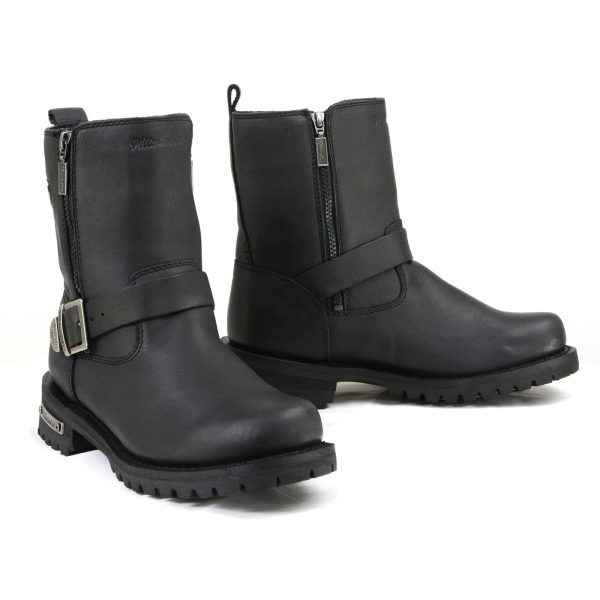 Men's Black Afterburner Motorcycle Leather Boots MB407