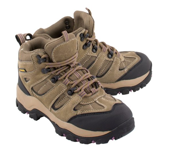 Women's Brown Leather Lace-Up Waterproof Outdoor Hiking Boots Shoes MBL9496